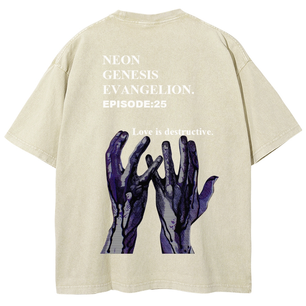 Neon Genesis Evangelion Unisex Fit Washed T-Shirt 2512021257