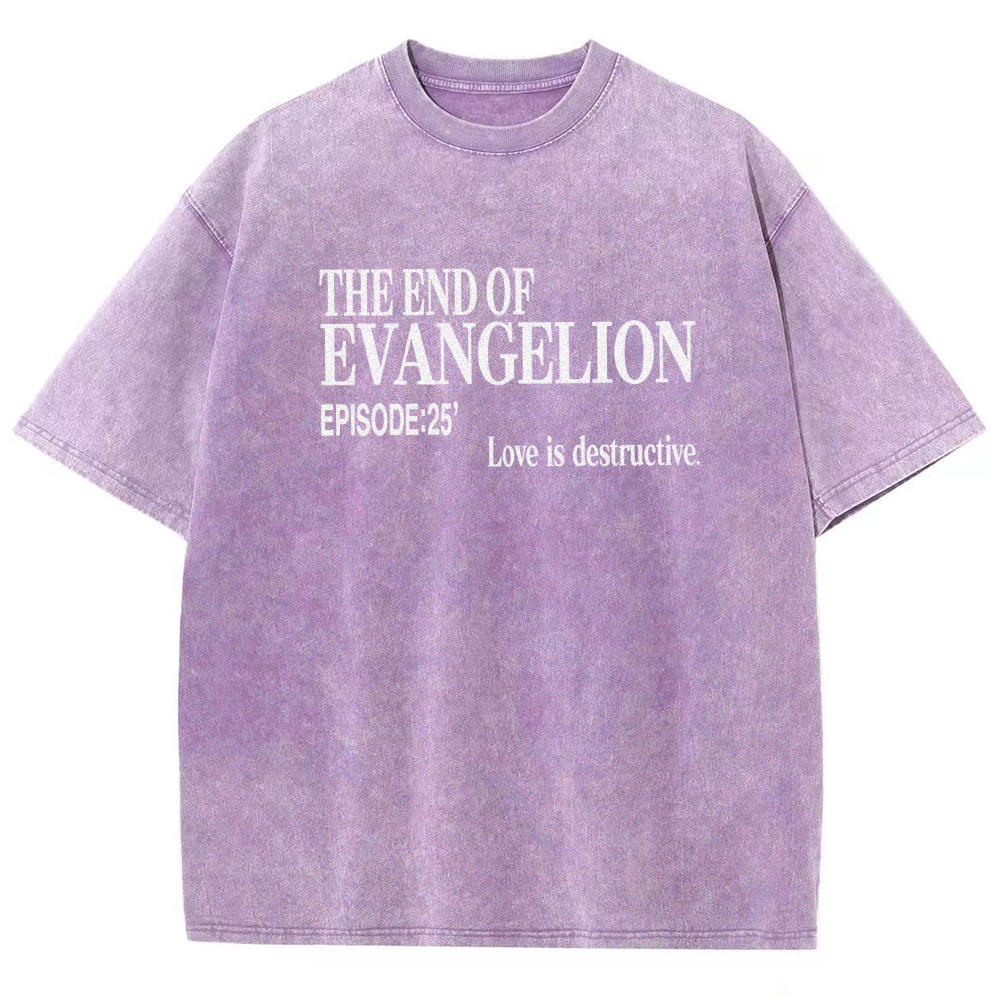 Neon Genesis Evangelion Unisex Fit Washed T-Shirt 2512021257