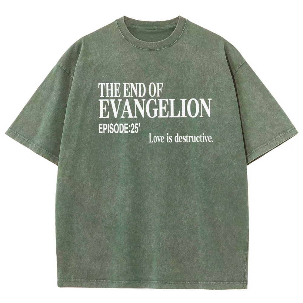 Neon Genesis Evangelion Unisex Fit Washed T-Shirt 2512021257