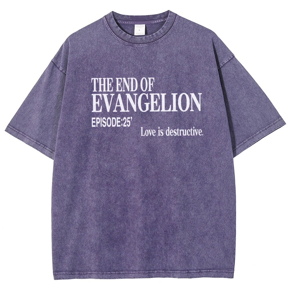 Neon Genesis Evangelion Unisex Fit Washed T-Shirt 2512021257