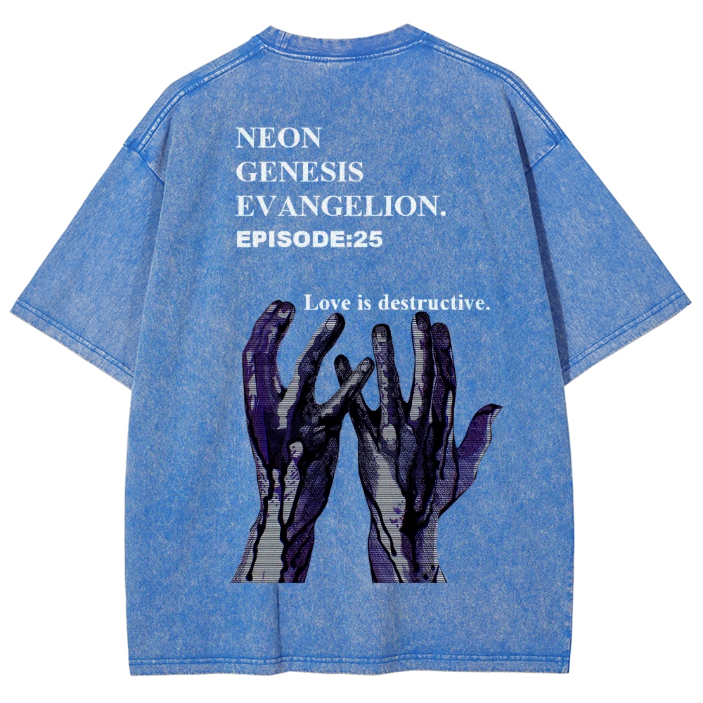 Neon Genesis Evangelion Unisex Fit Washed T-Shirt 2512021257