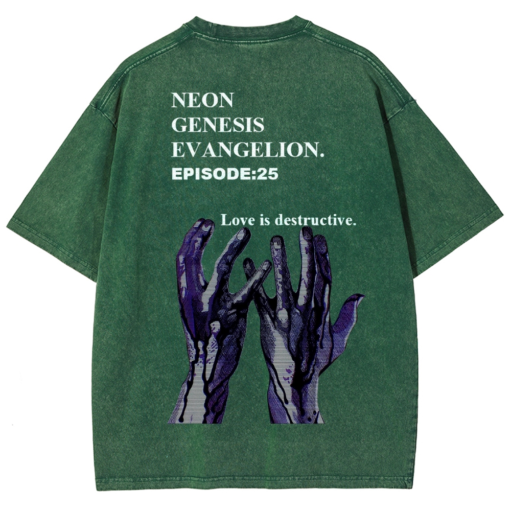 Neon Genesis Evangelion Unisex Fit Washed T-Shirt 2512021257