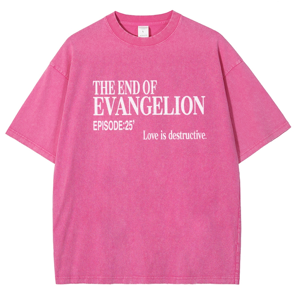 Neon Genesis Evangelion Unisex Fit Washed T-Shirt 2512021257