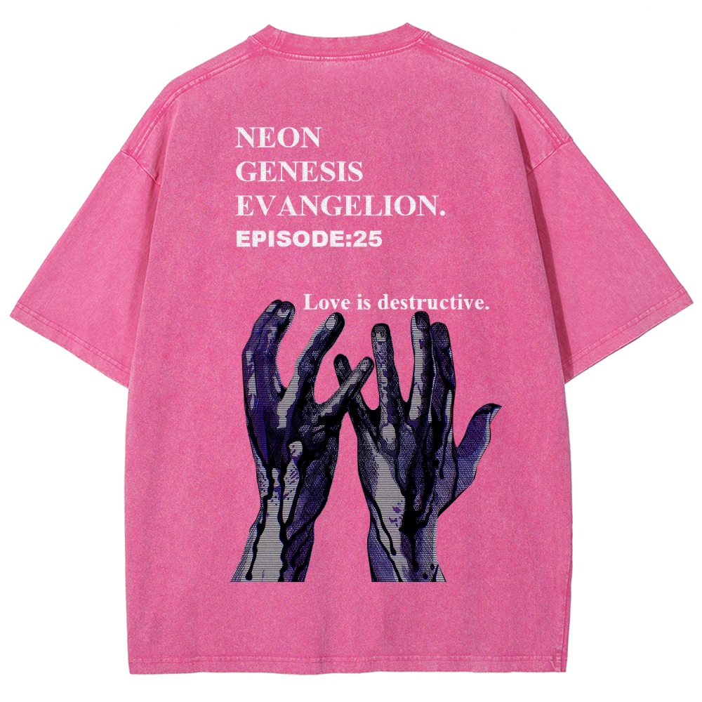 Neon Genesis Evangelion Unisex Fit Washed T-Shirt 2512021257