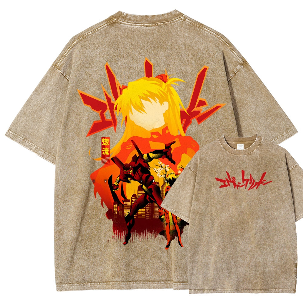 Neon Genesis Evangelion Unisex Fit Washed T-Shirt 2512021531