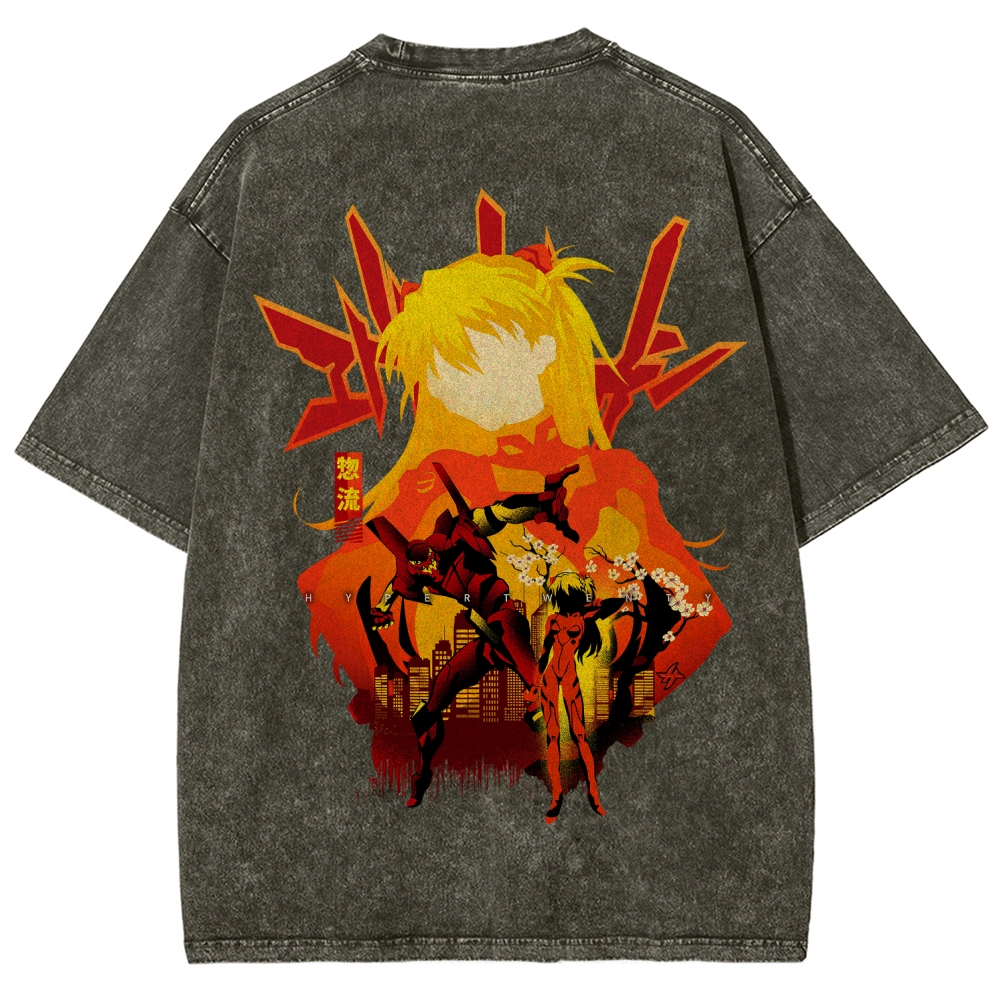 Neon Genesis Evangelion Unisex Fit Washed T-Shirt 2512021531
