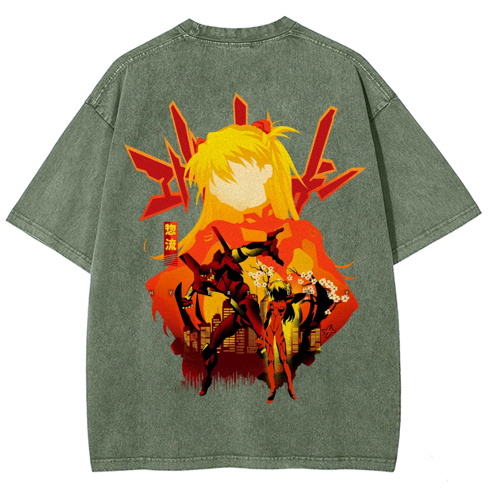 Neon Genesis Evangelion Unisex Fit Washed T-Shirt 2512021531