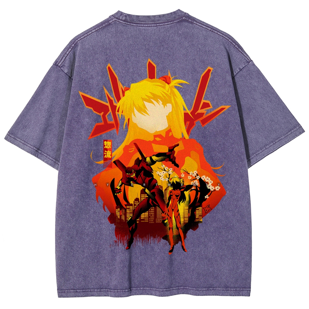 Neon Genesis Evangelion Unisex Fit Washed T-Shirt 2512021531