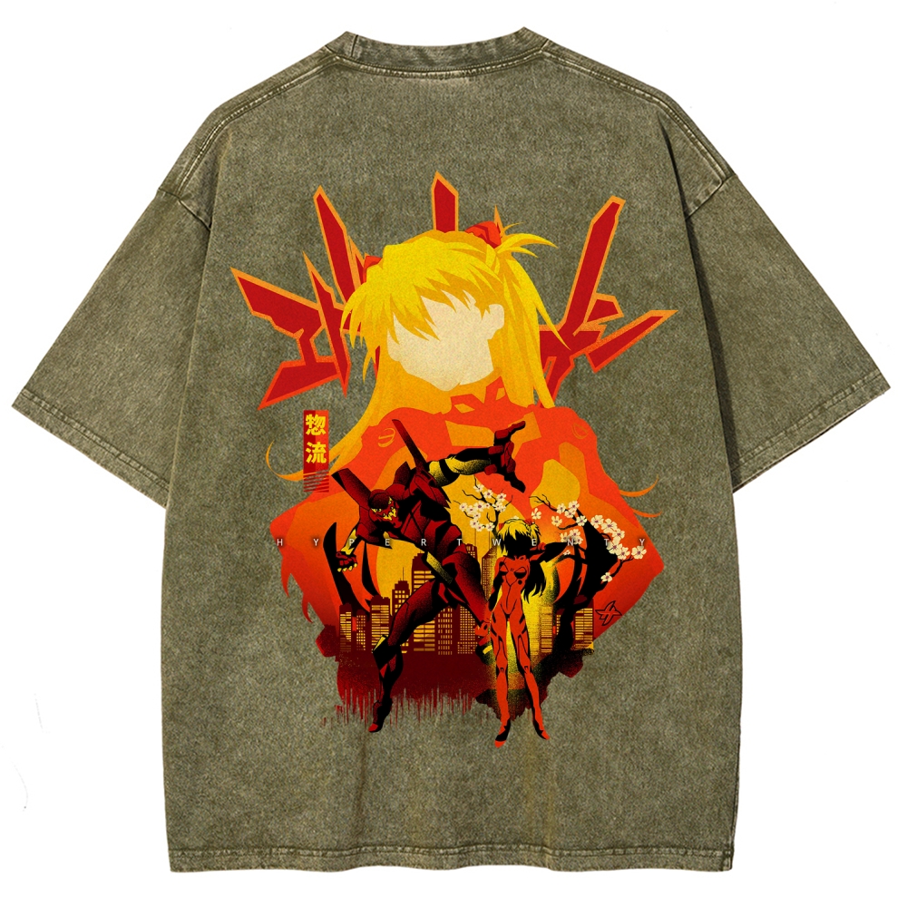 Neon Genesis Evangelion Unisex Fit Washed T-Shirt 2512021531