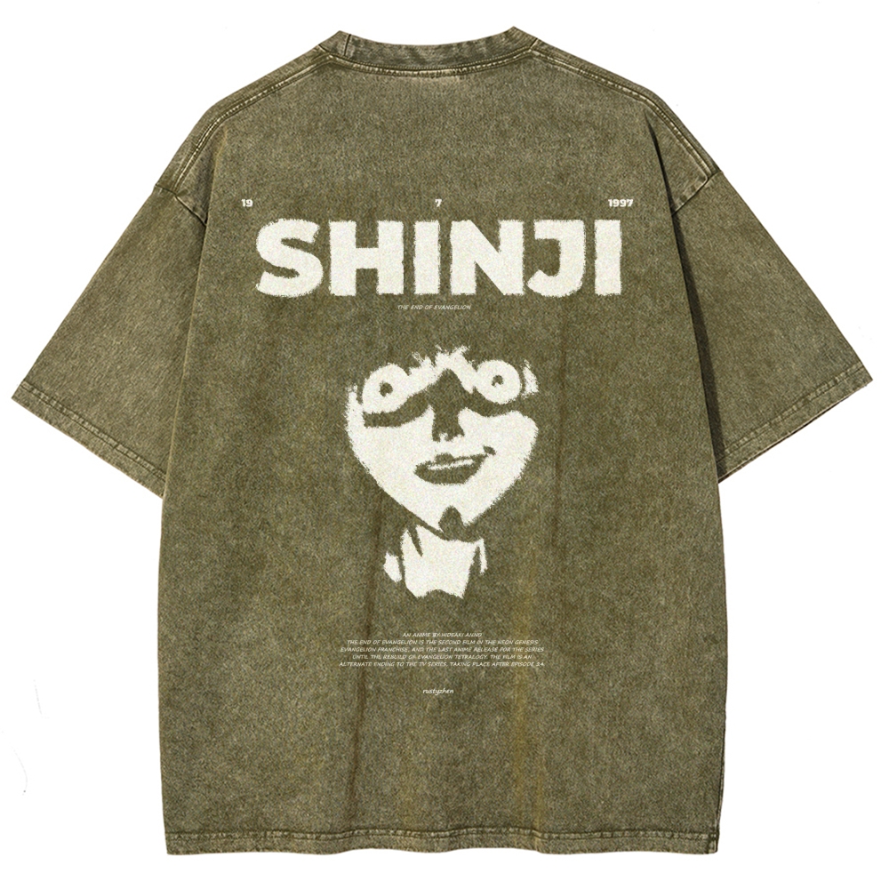 Neon Genesis Evangelion Unisex Fit Washed T-Shirt 2512021535