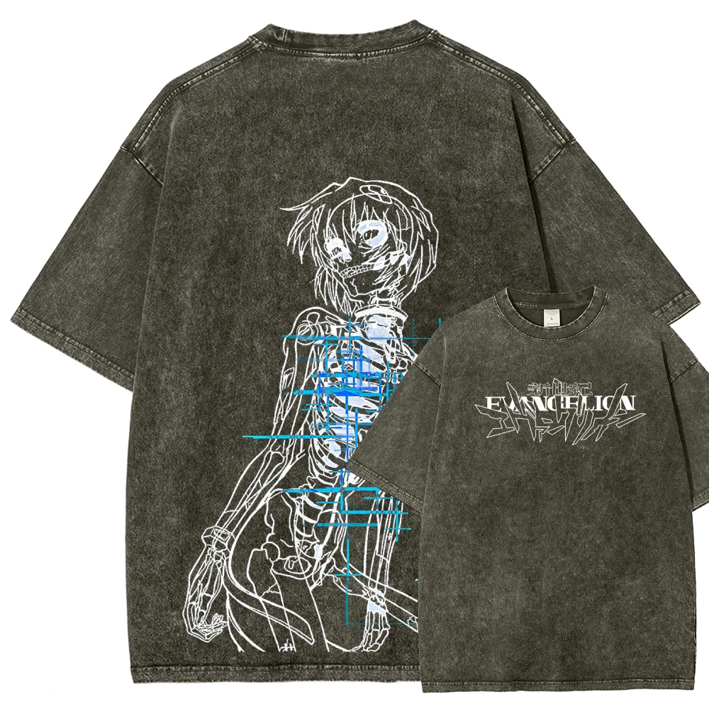 Neon Genesis Evangelion Unisex Fit Washed T-Shirt 2512021541