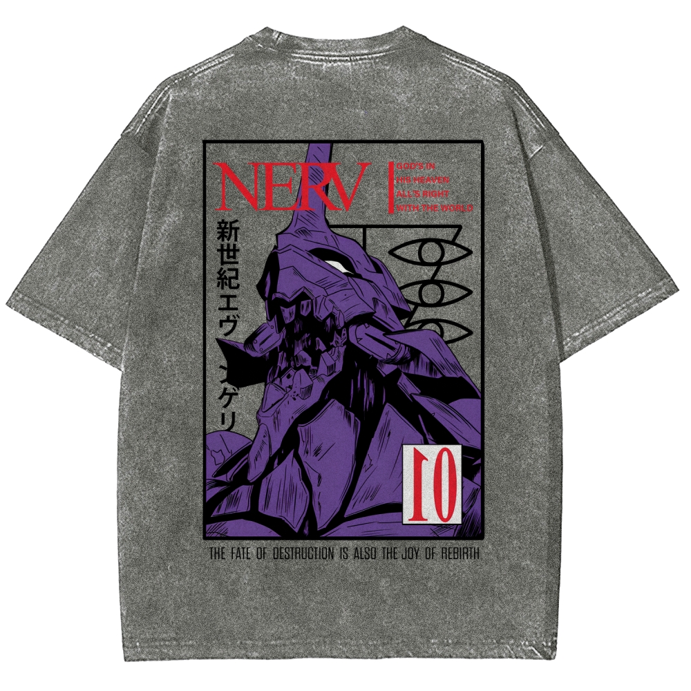 Neon Genesis EvangelionUnisex Fit Washed T-Shirt 2512021611