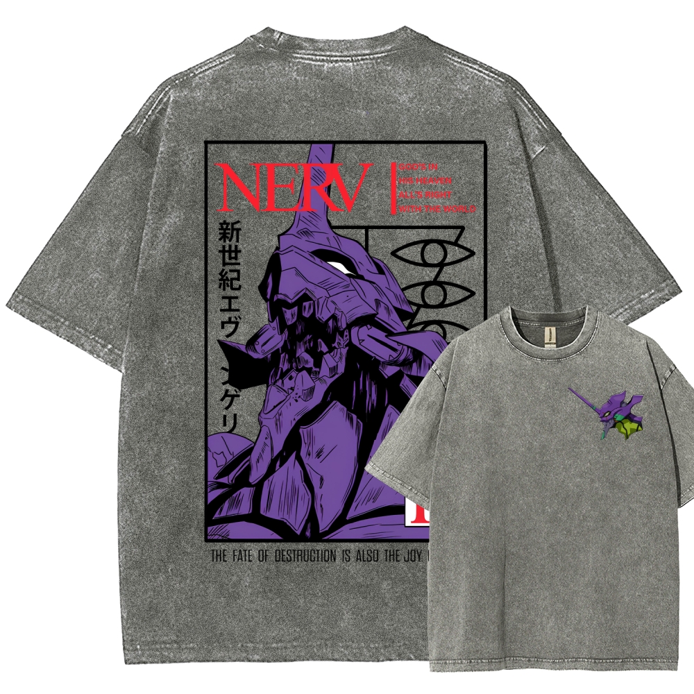 Neon Genesis EvangelionUnisex Fit Washed T-Shirt 2512021611