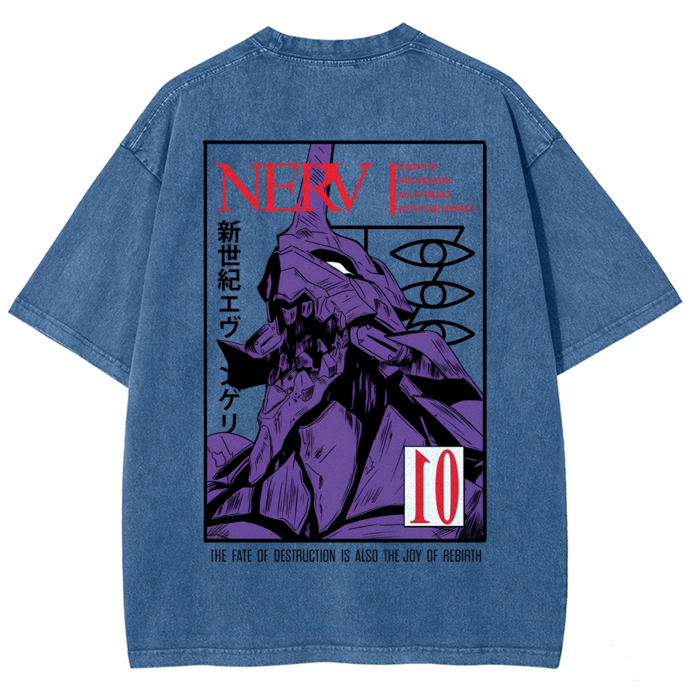 Neon Genesis EvangelionUnisex Fit Washed T-Shirt 2512021611