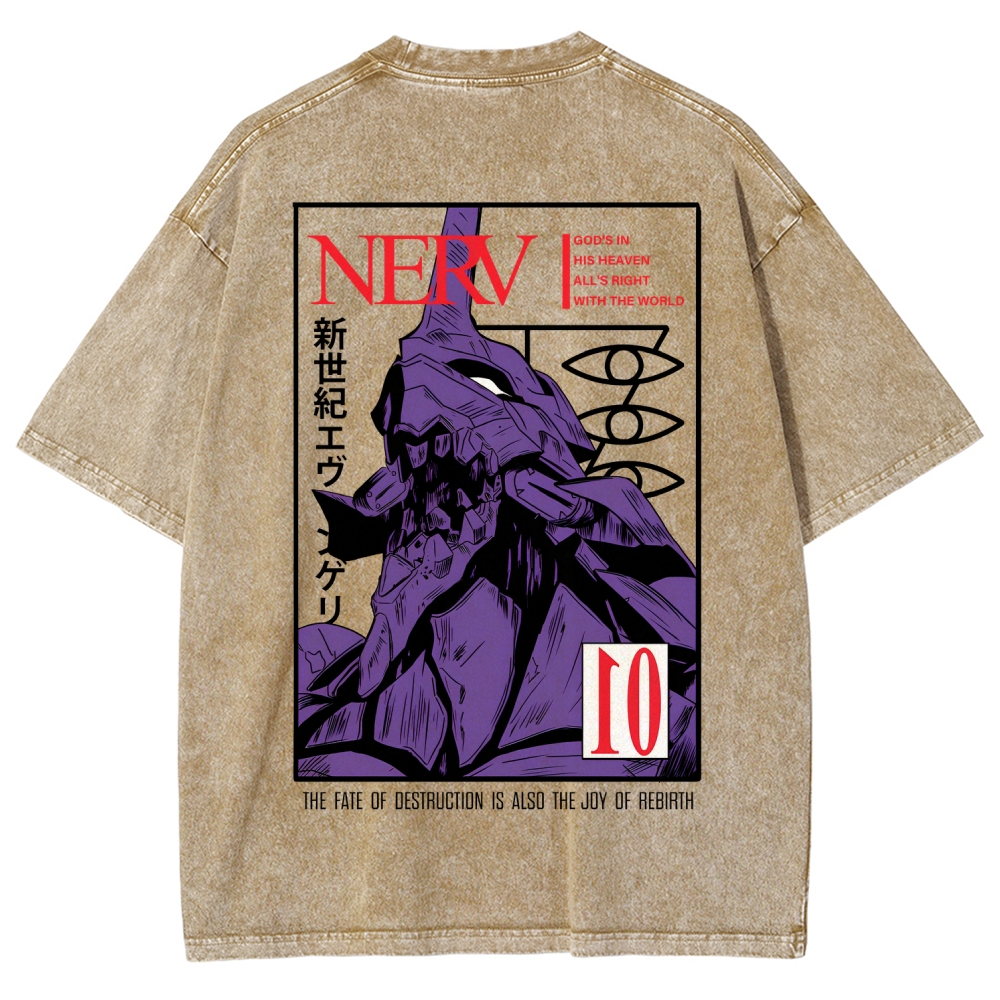Neon Genesis EvangelionUnisex Fit Washed T-Shirt 2512021611