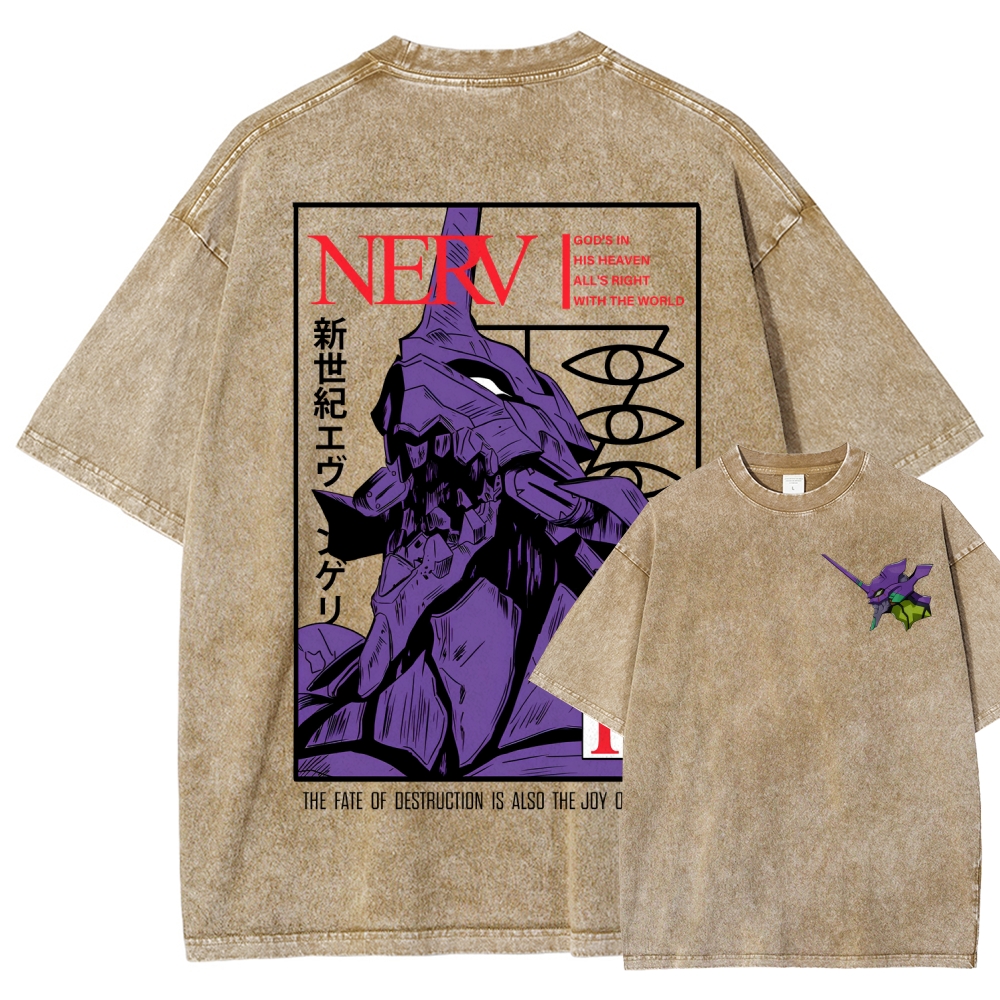 Neon Genesis EvangelionUnisex Fit Washed T-Shirt 2512021611