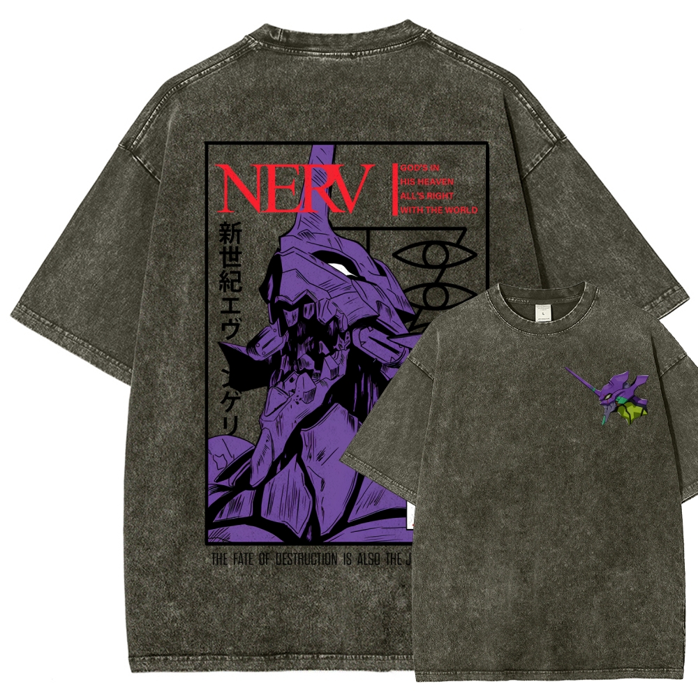 Neon Genesis EvangelionUnisex Fit Washed T-Shirt 2512021611