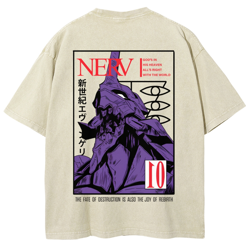 Neon Genesis EvangelionUnisex Fit Washed T-Shirt 2512021611