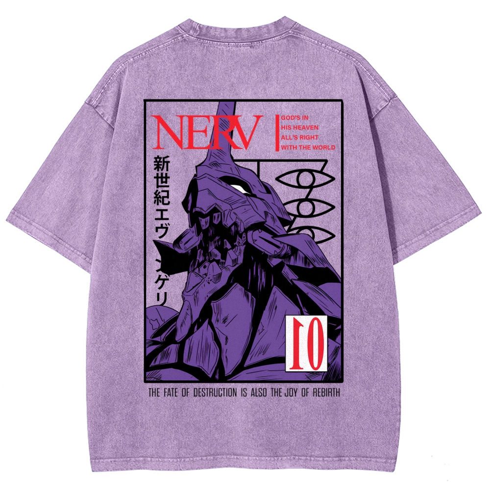 Neon Genesis EvangelionUnisex Fit Washed T-Shirt 2512021611