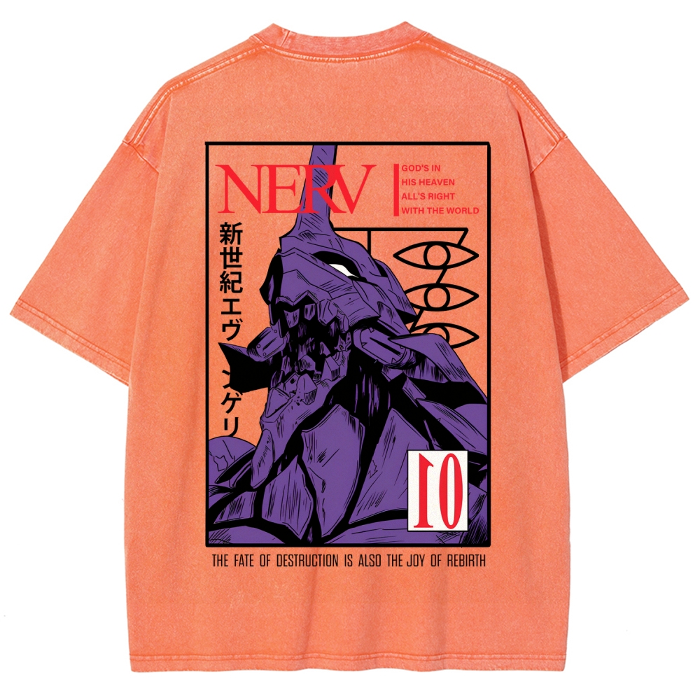 Neon Genesis EvangelionUnisex Fit Washed T-Shirt 2512021611