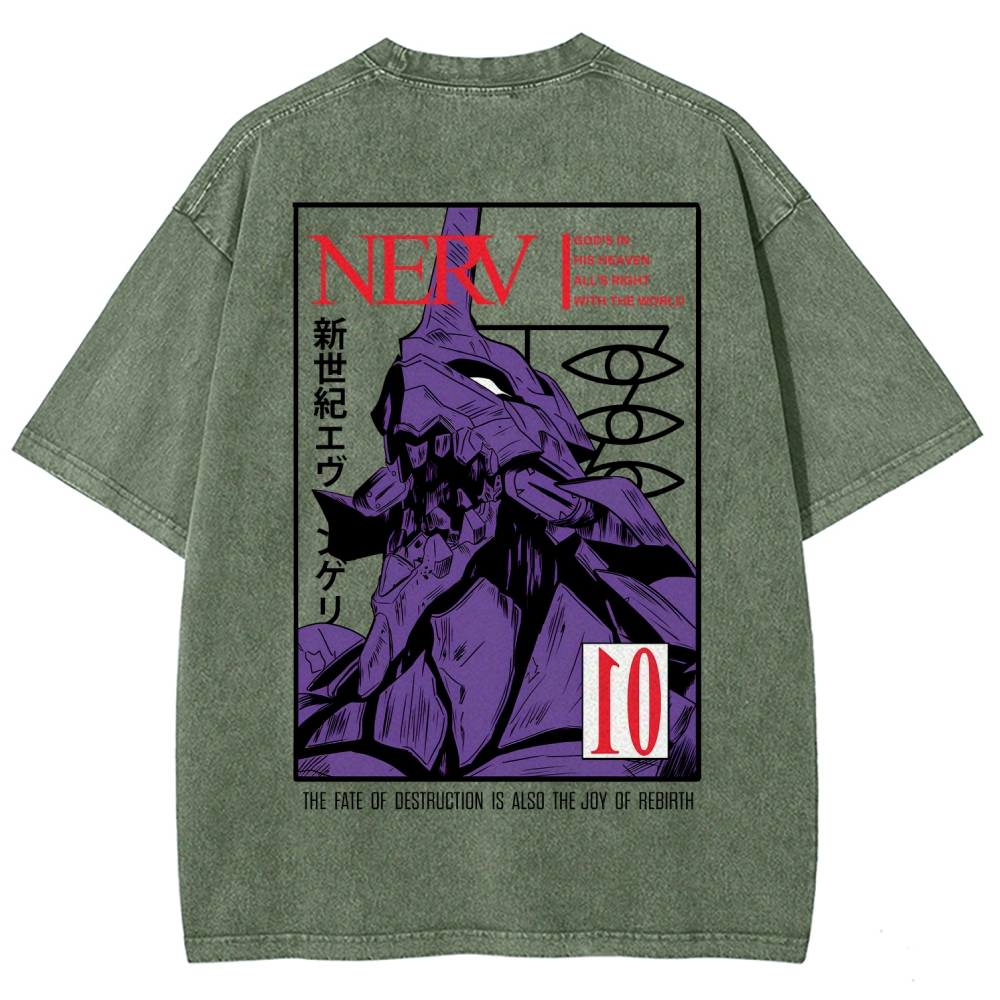 Neon Genesis EvangelionUnisex Fit Washed T-Shirt 2512021611