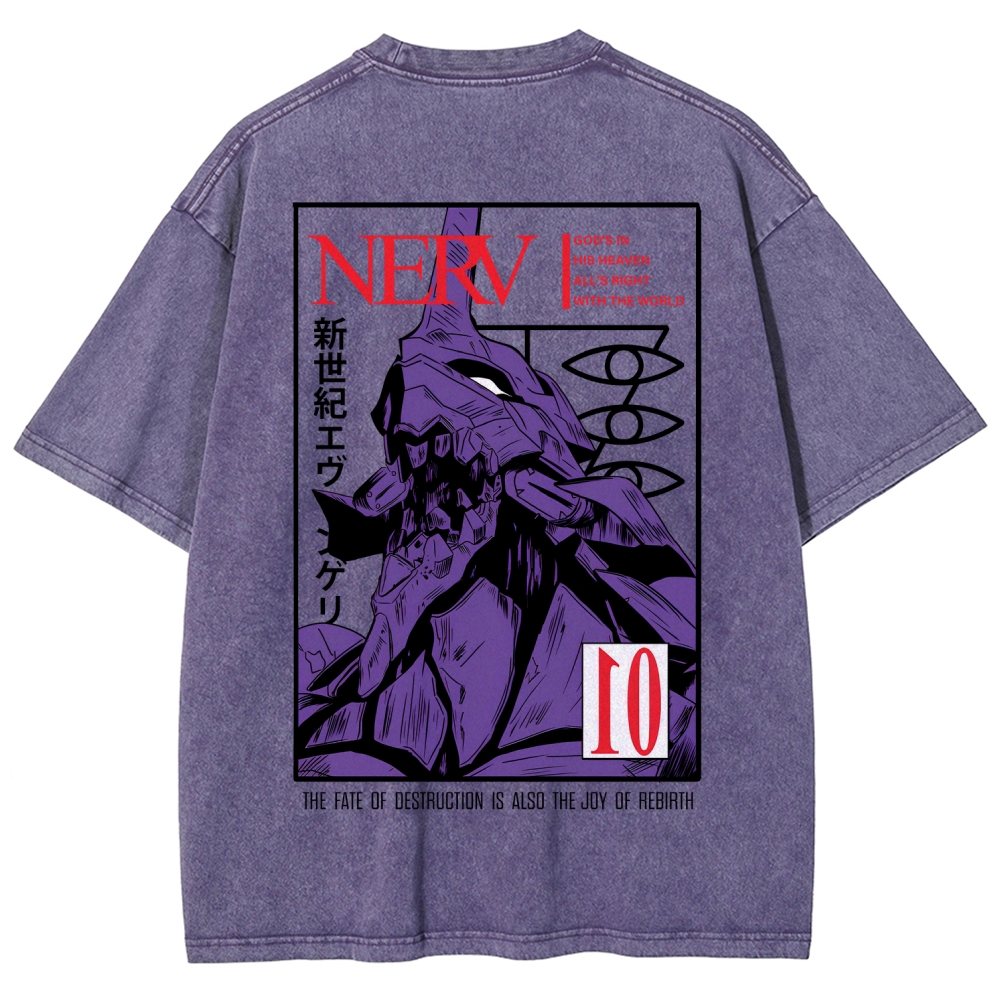 Neon Genesis EvangelionUnisex Fit Washed T-Shirt 2512021611