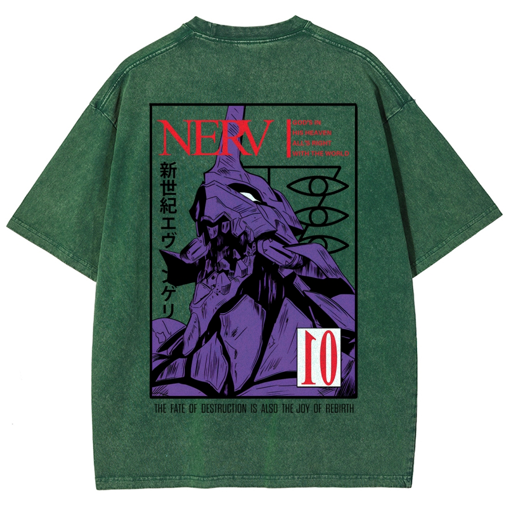 Neon Genesis EvangelionUnisex Fit Washed T-Shirt 2512021611