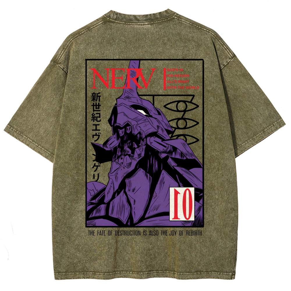 Neon Genesis EvangelionUnisex Fit Washed T-Shirt 2512021611