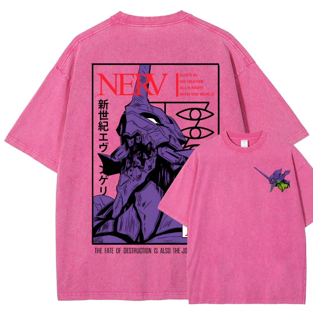 Neon Genesis EvangelionUnisex Fit Washed T-Shirt 2512021611