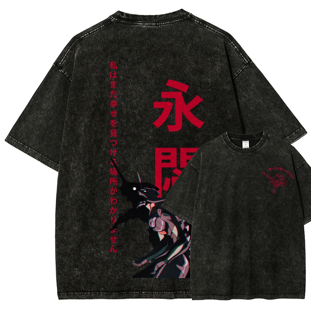 Neon Genesis EvangelionUnisex Fit Washed T-Shirt 2512021615