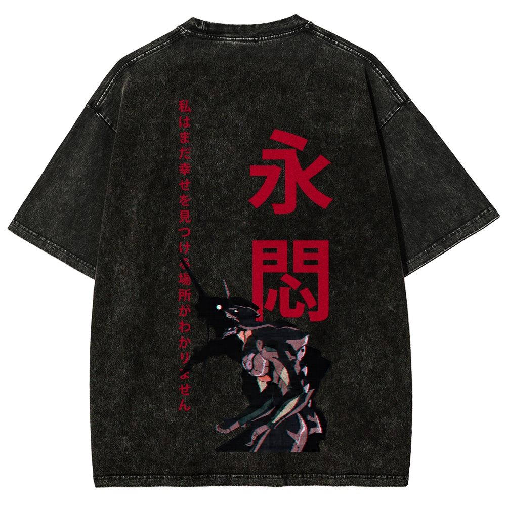 Neon Genesis EvangelionUnisex Fit Washed T-Shirt 2512021615