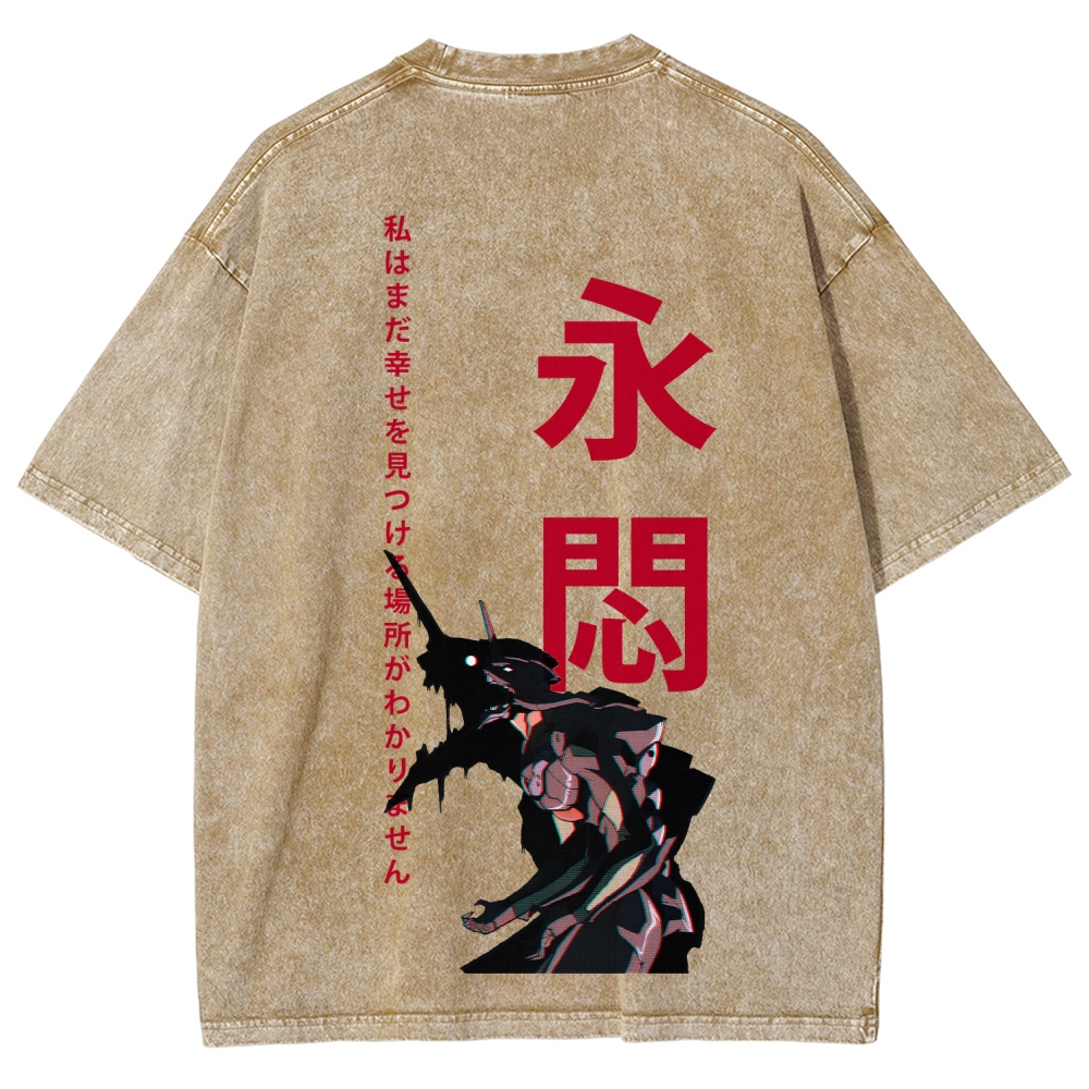 Neon Genesis EvangelionUnisex Fit Washed T-Shirt 2512021615
