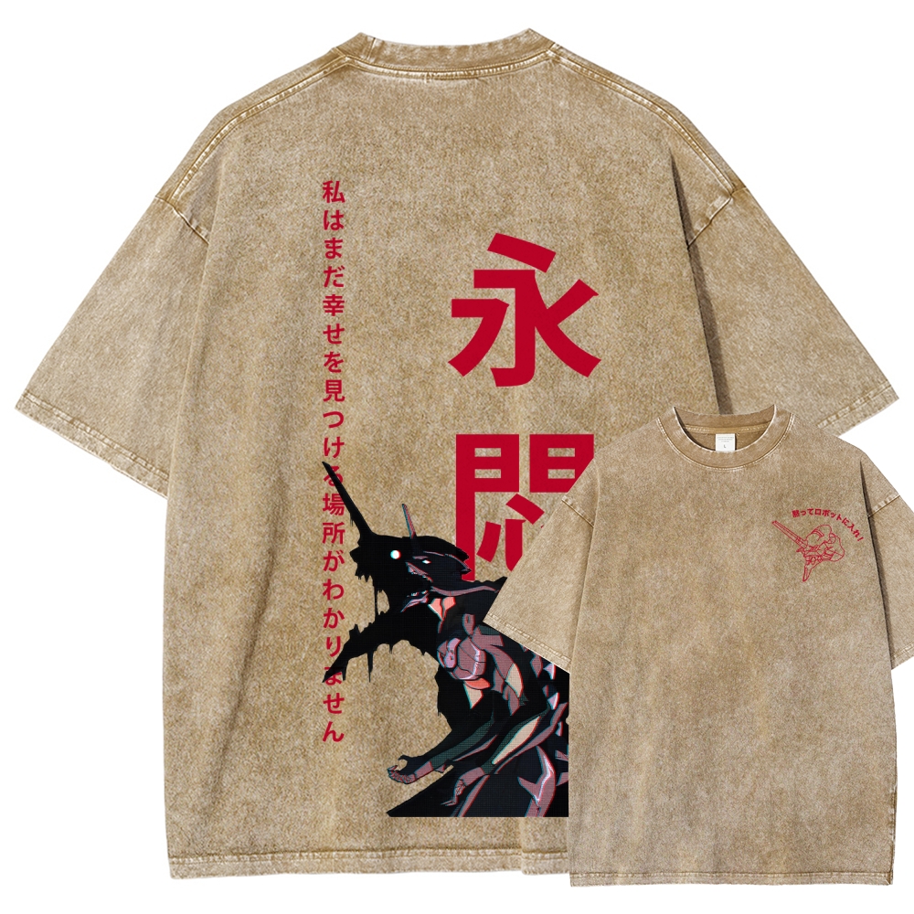 Neon Genesis EvangelionUnisex Fit Washed T-Shirt 2512021615