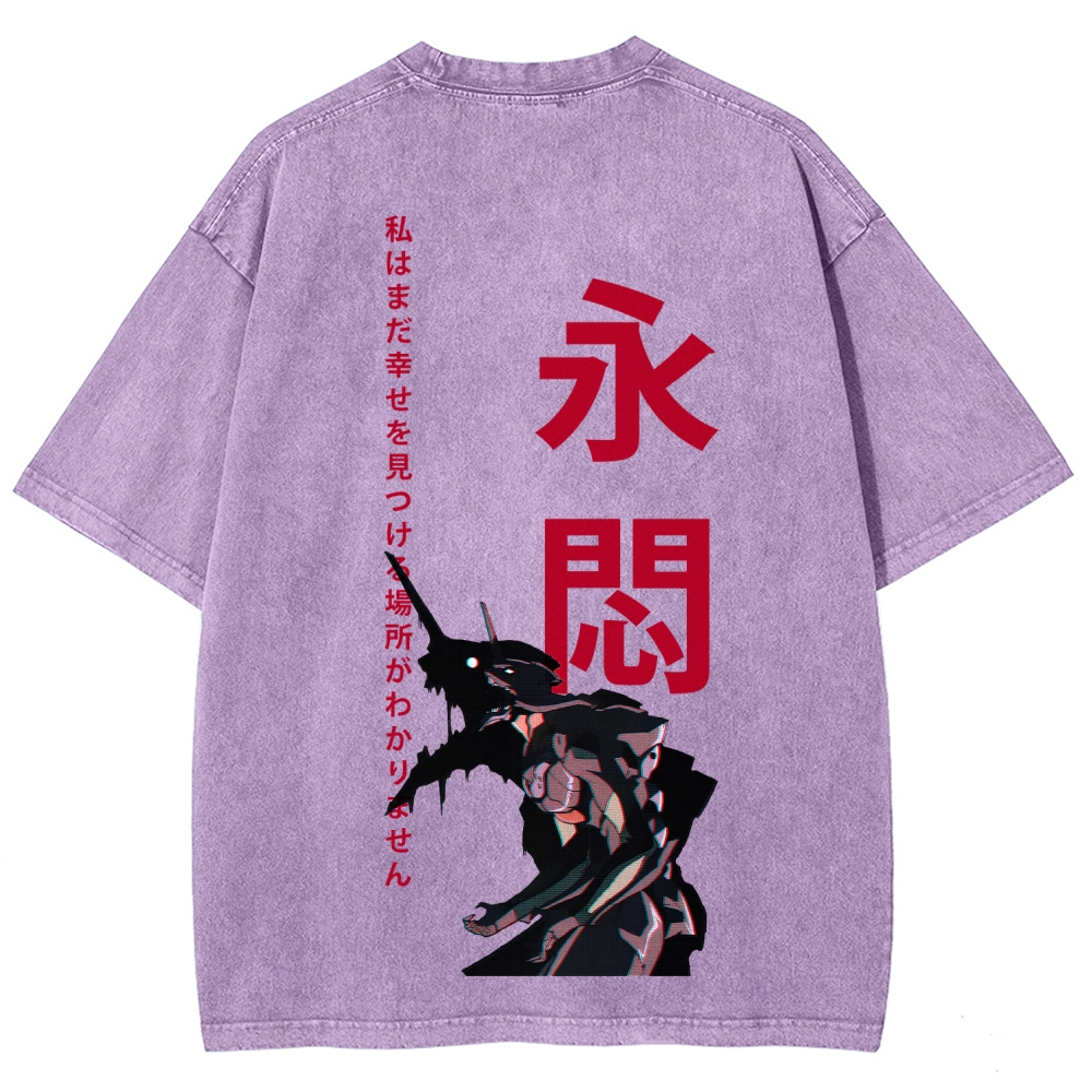 Neon Genesis EvangelionUnisex Fit Washed T-Shirt 2512021615