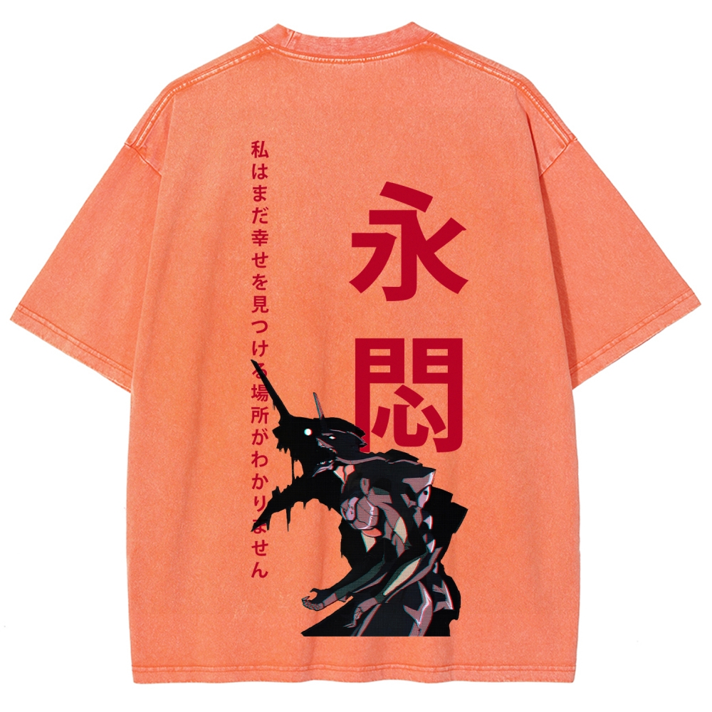 Neon Genesis EvangelionUnisex Fit Washed T-Shirt 2512021615