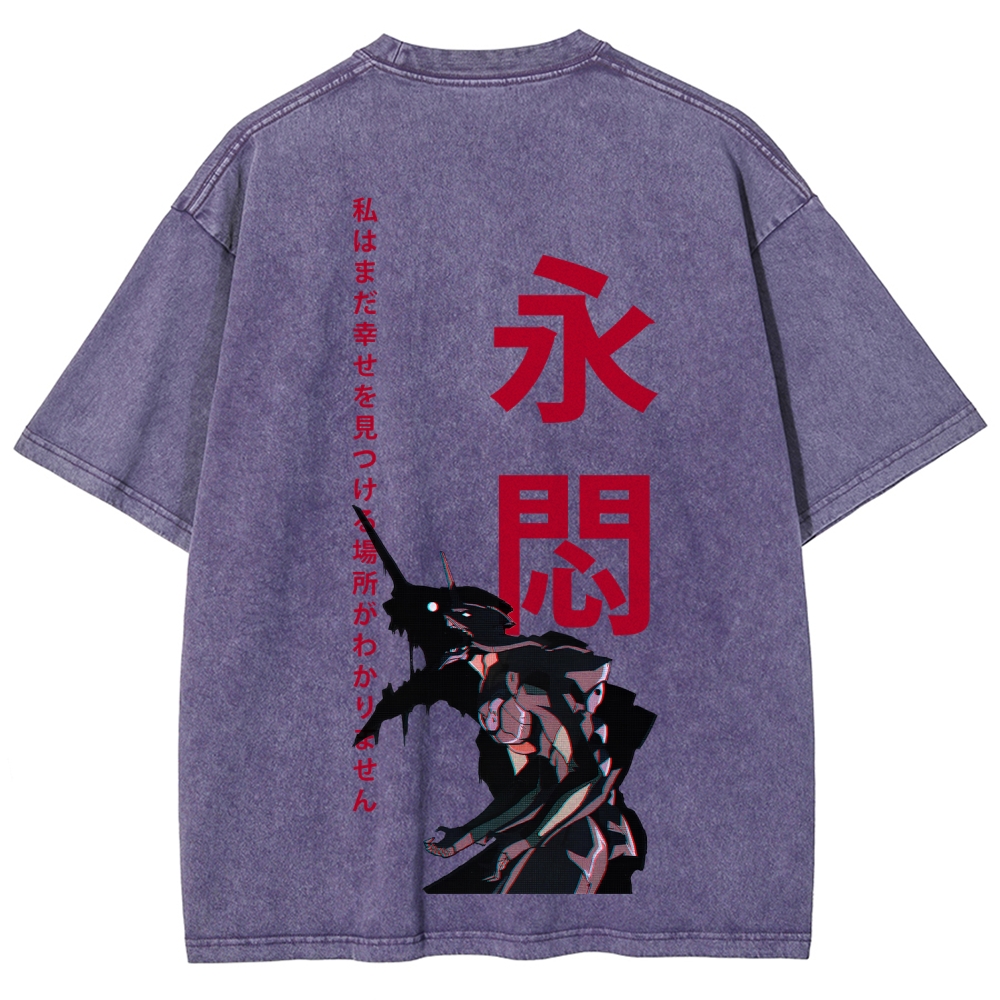 Neon Genesis EvangelionUnisex Fit Washed T-Shirt 2512021615