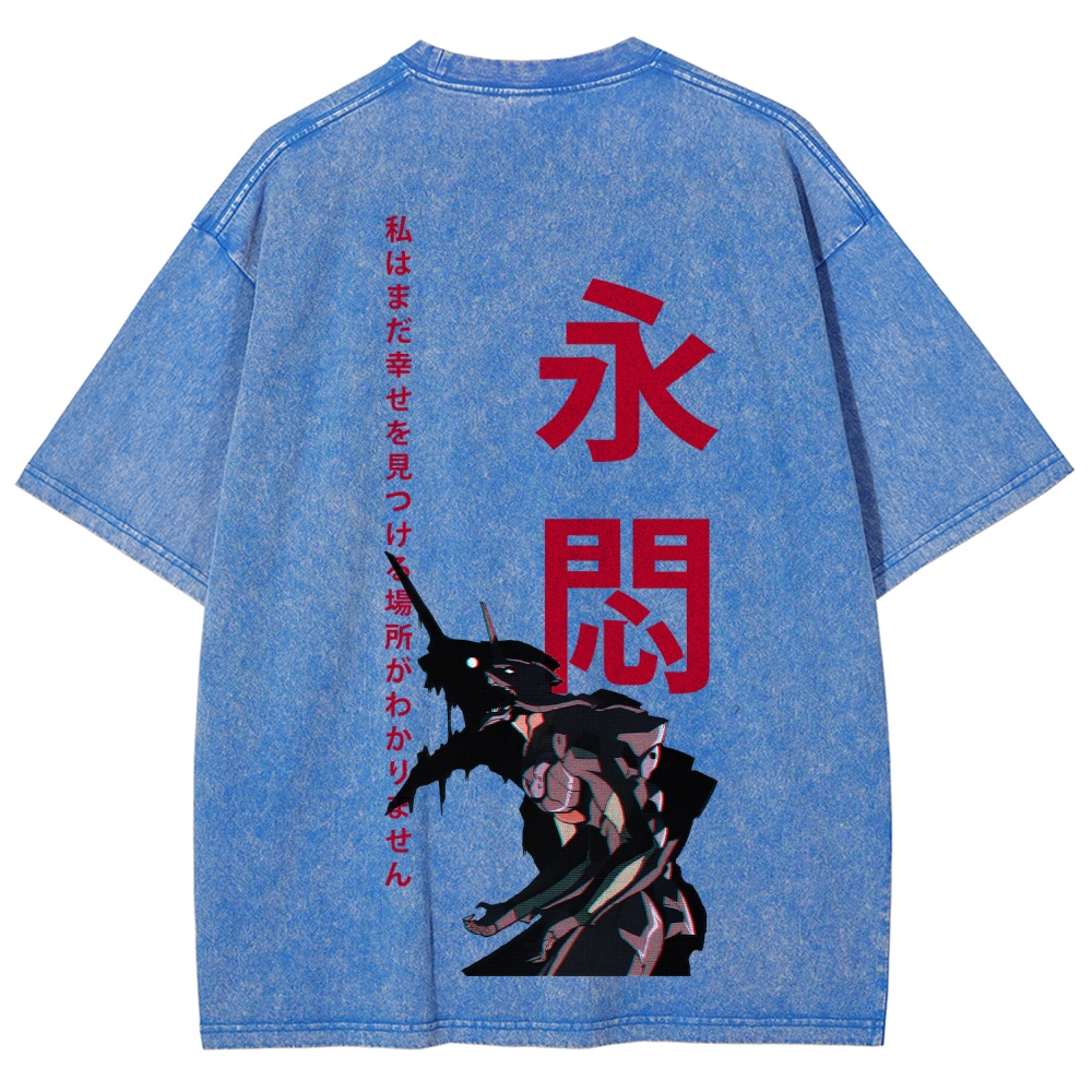 Neon Genesis EvangelionUnisex Fit Washed T-Shirt 2512021615