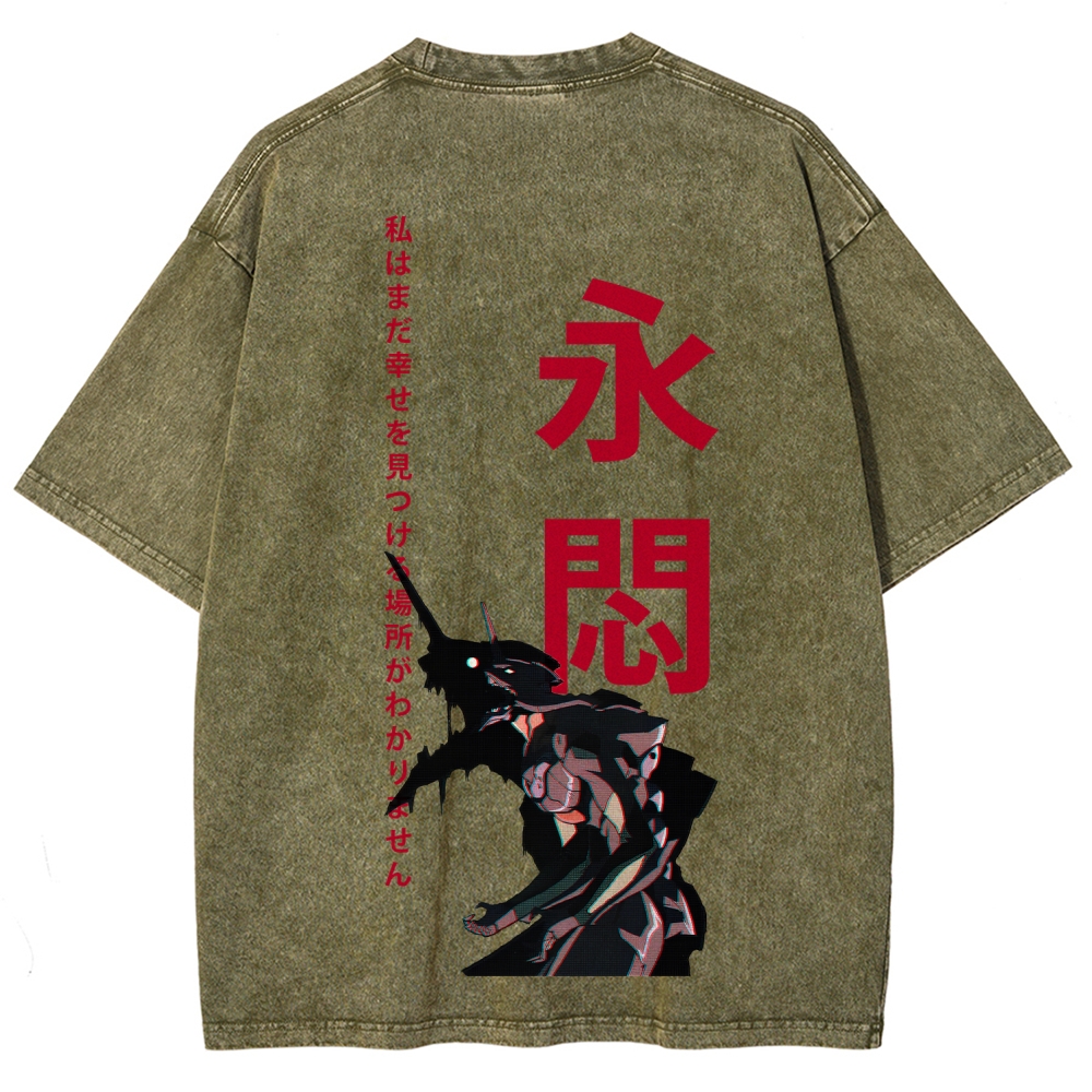 Neon Genesis EvangelionUnisex Fit Washed T-Shirt 2512021615