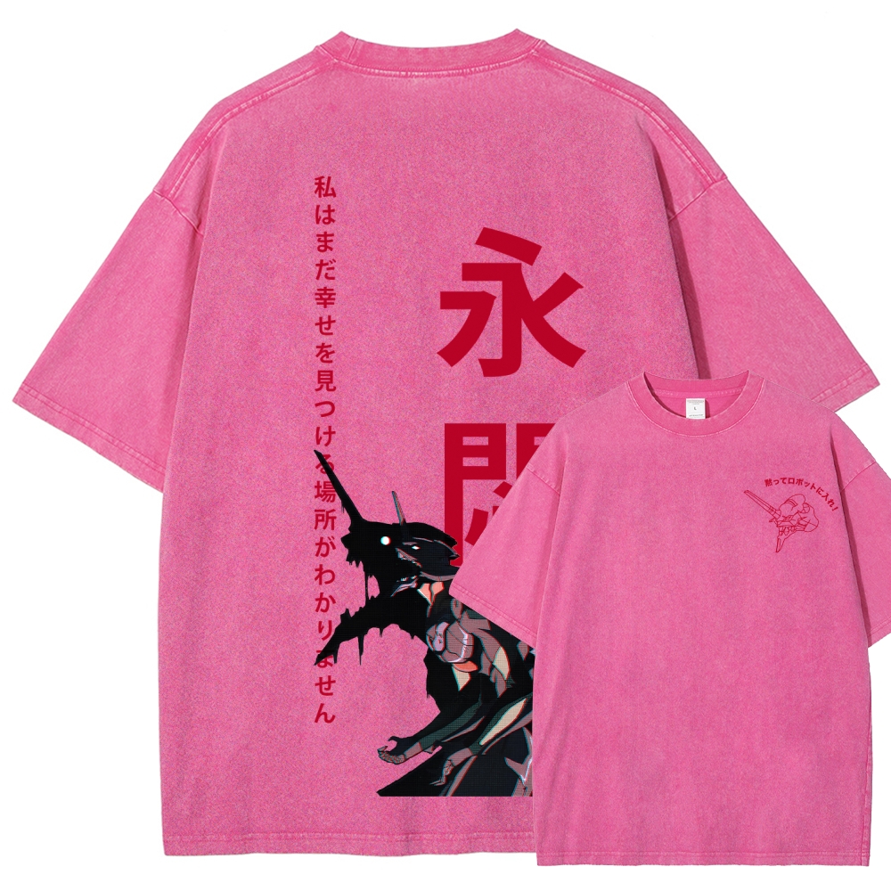Neon Genesis EvangelionUnisex Fit Washed T-Shirt 2512021615