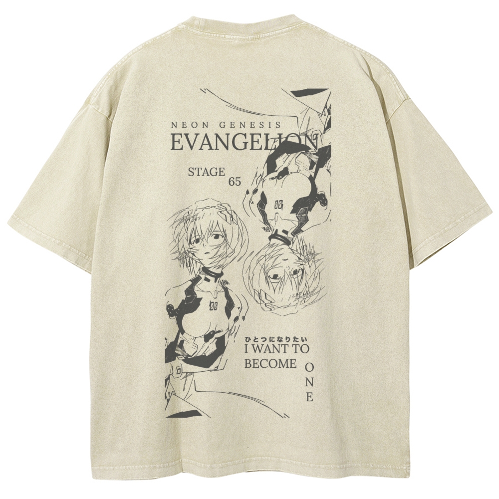 Neon Genesis EvangelionUnisex Fit Washed T-Shirt 2512021623