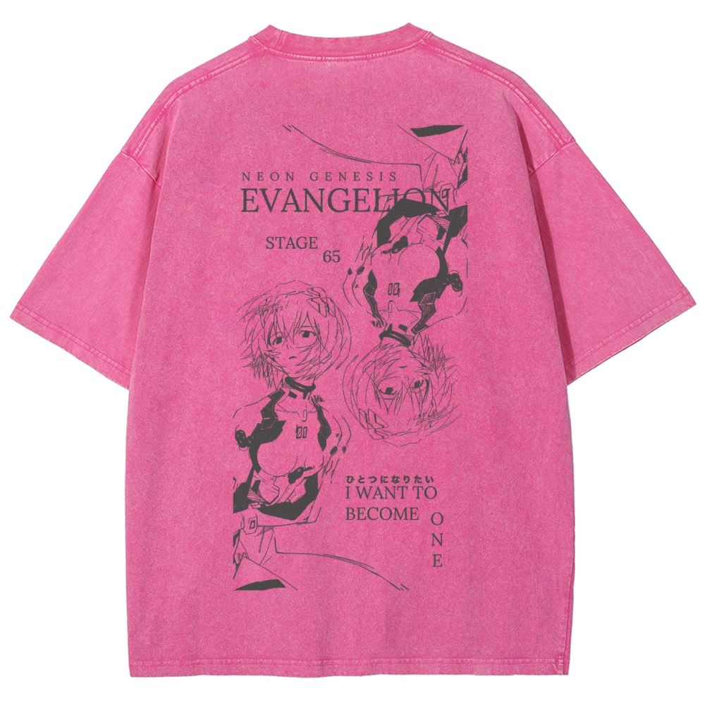Neon Genesis EvangelionUnisex Fit Washed T-Shirt 2512021623