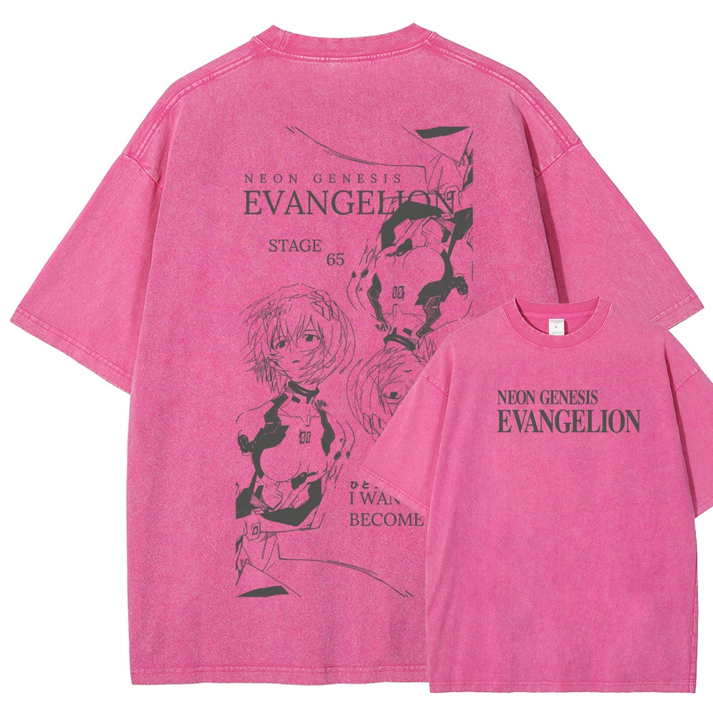 Neon Genesis EvangelionUnisex Fit Washed T-Shirt 2512021623