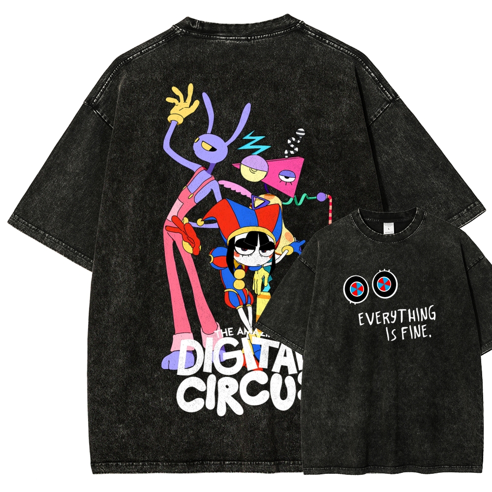 Digital Circus Unisex Fit Washed T-Shirt 2512022327
