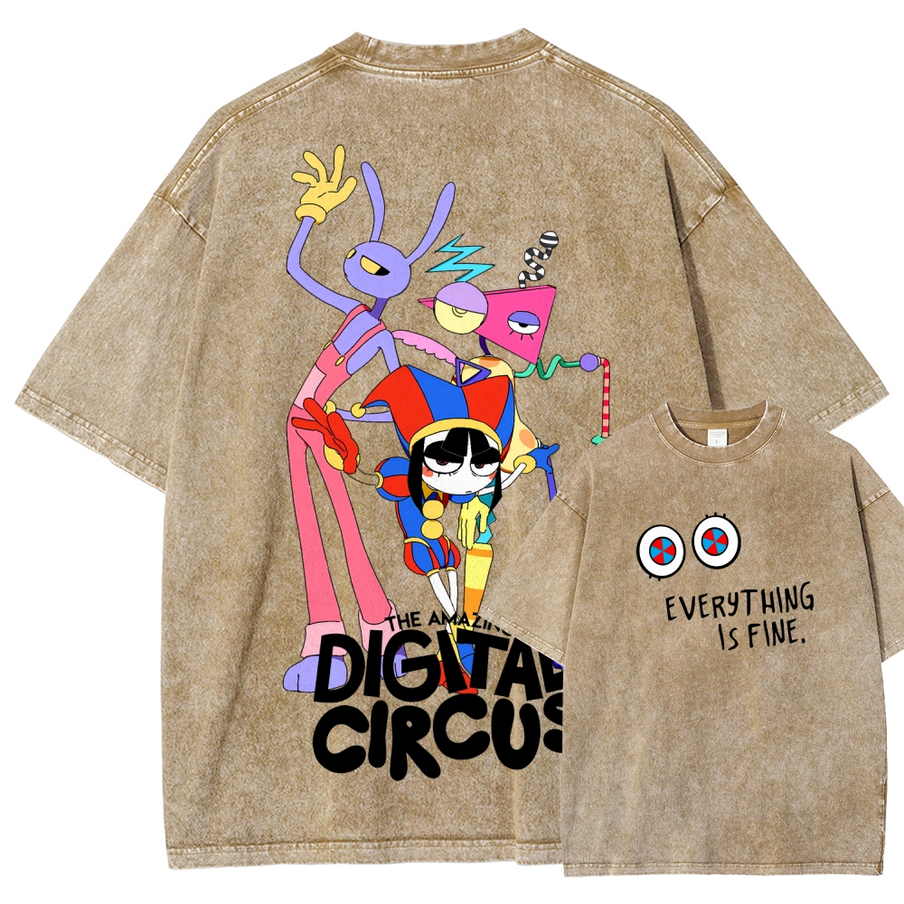 Digital Circus Unisex Fit Washed T-Shirt 2512022327