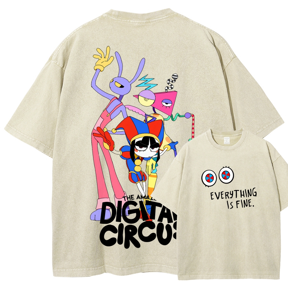 Digital Circus Unisex Fit Washed T-Shirt 2512022327