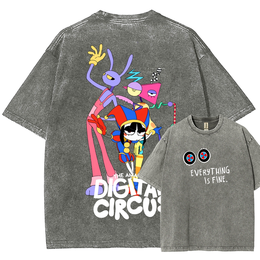 Digital Circus Unisex Fit Washed T-Shirt 2512022327
