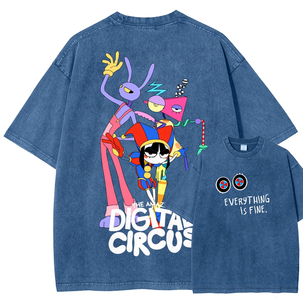 Digital Circus Unisex Fit Washed T-Shirt 2512022327