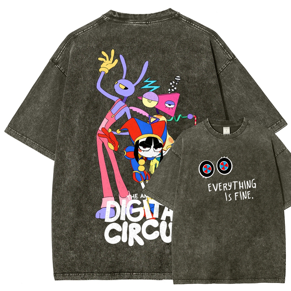 Digital Circus Unisex Fit Washed T-Shirt 2512022327