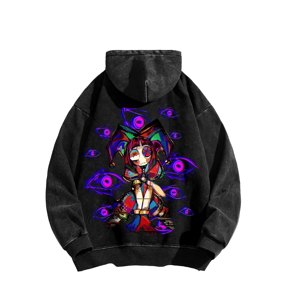 Digital Circus Unisex Washed Hoodie 2512022358