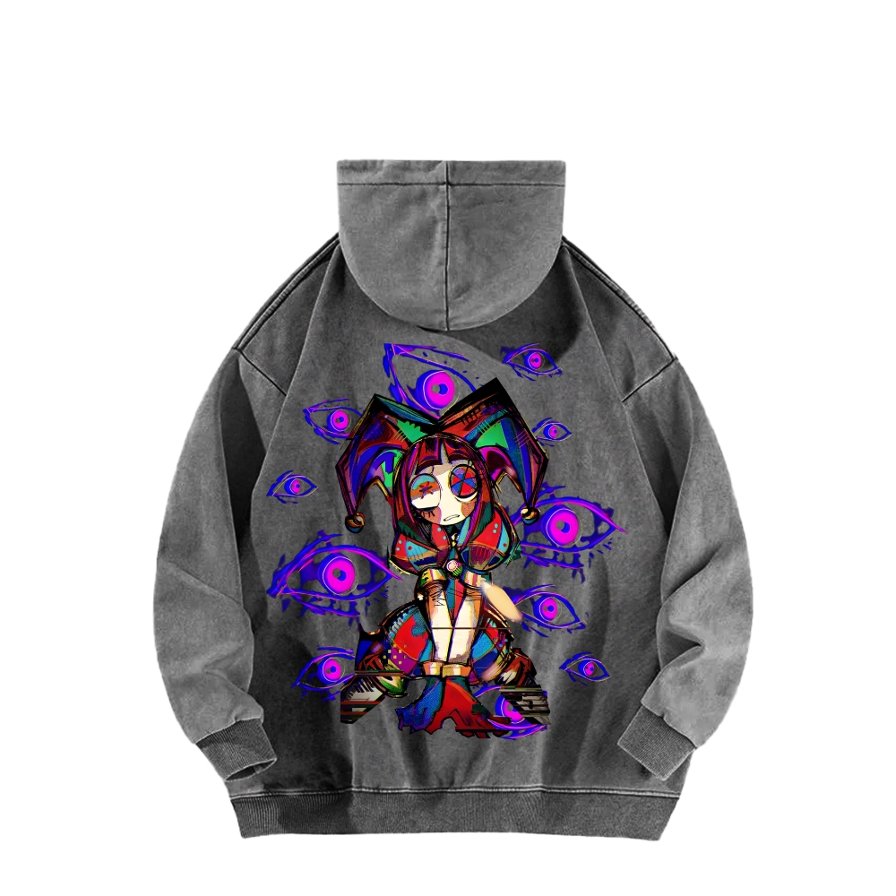 Digital Circus Unisex Washed Hoodie 2512022358